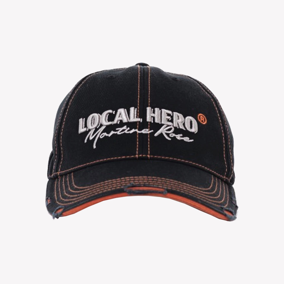 Roll Back Cap Black-Orange