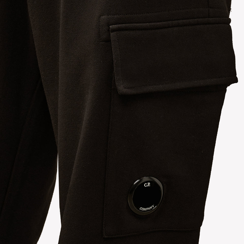 Raised Fleece Cargo Lens Sweatpants Black