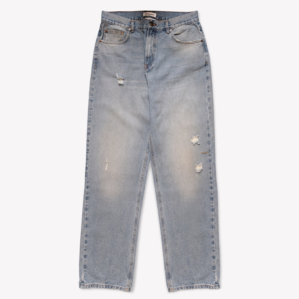 Vintage Washed Denim 5-pocket Pants