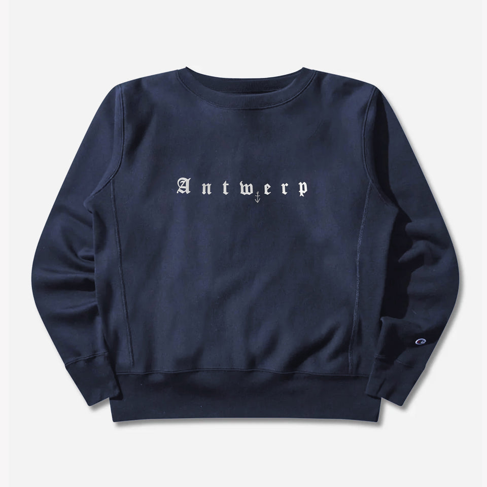 Antwerp Anchor Crewneck Blue