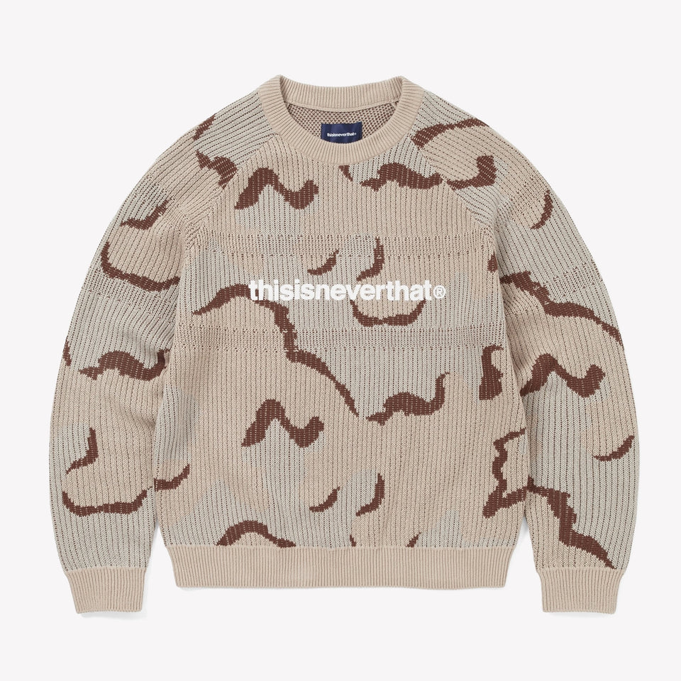 T-Logo Knit Sweater Camo