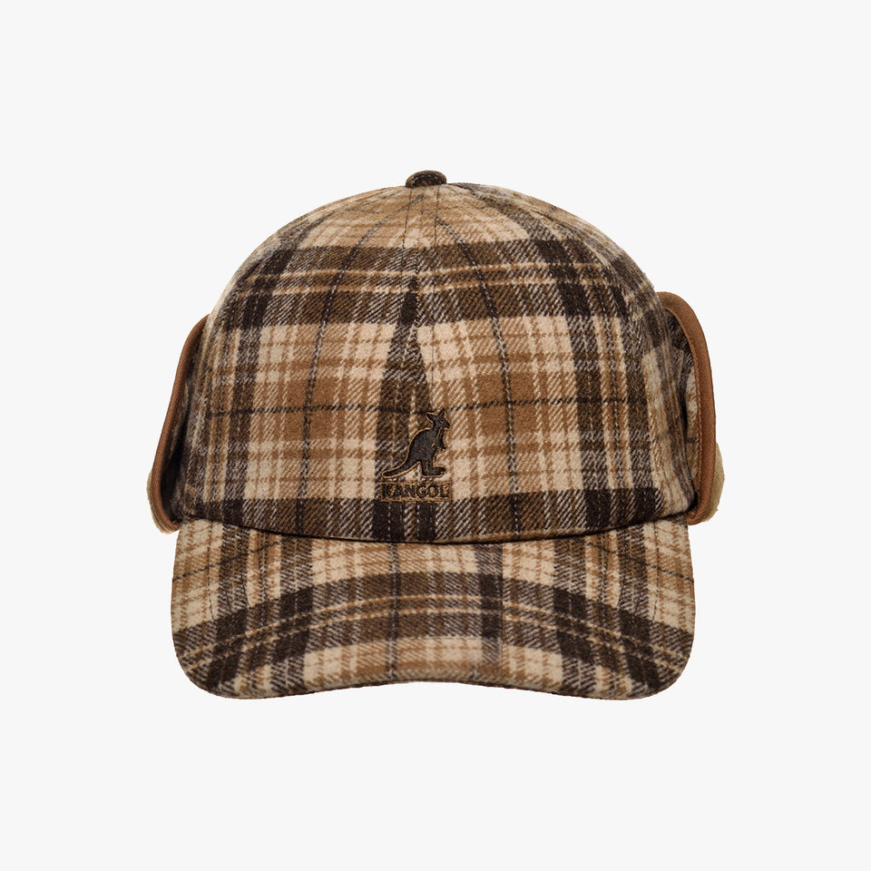 Plaid Earflaps Baseball Cap