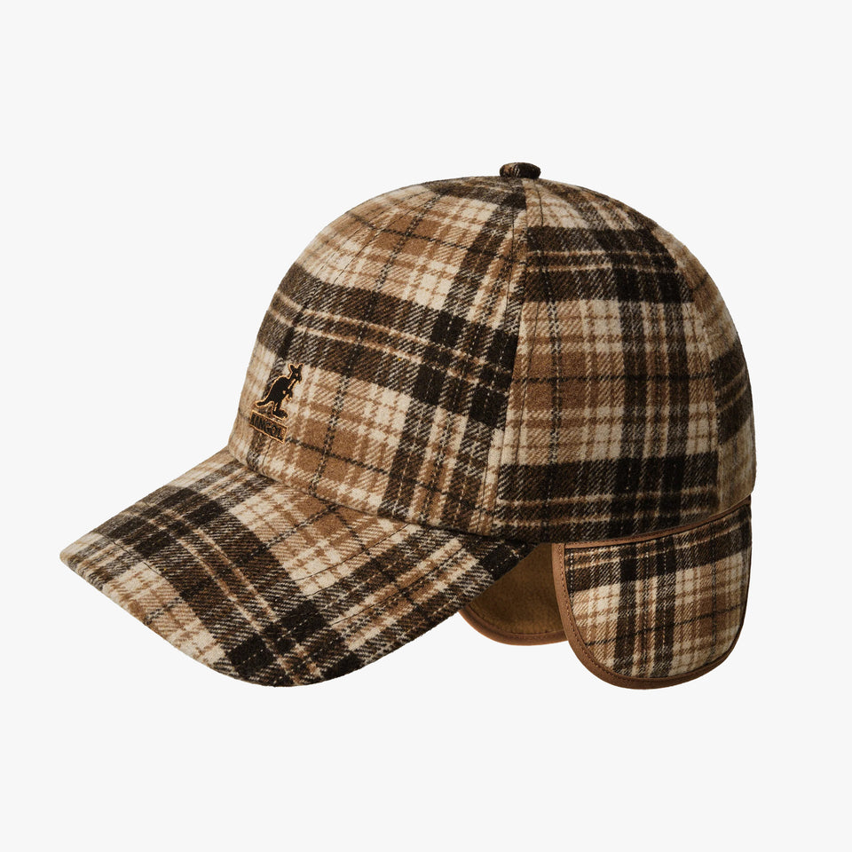 Plaid Earflaps Baseball Cap