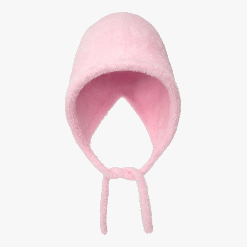Faux Fur Knit Bonnet Pink