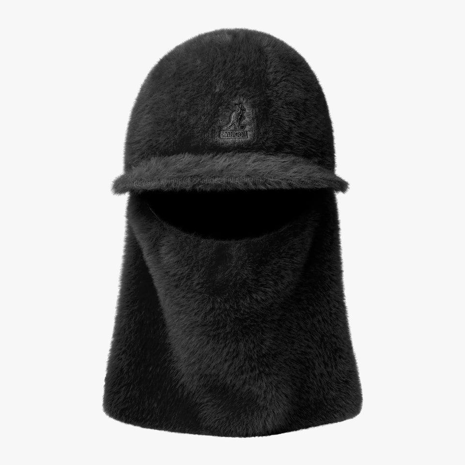 Faux Fur Balaclava Black
