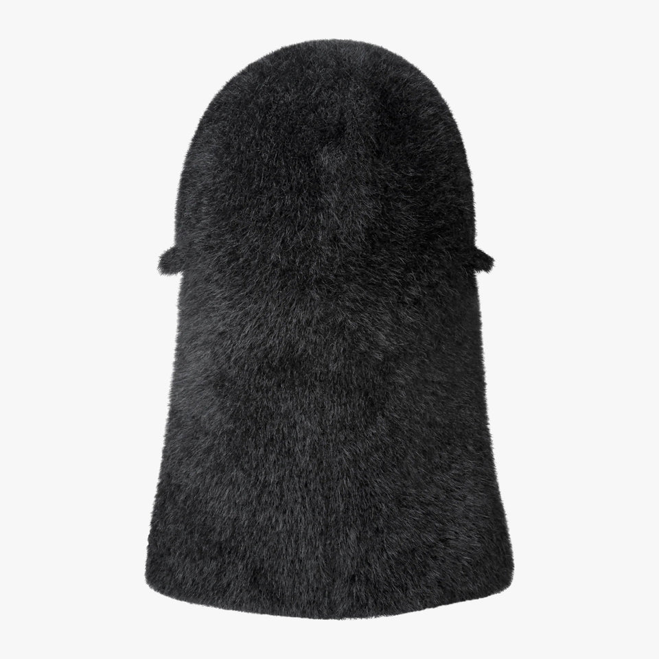 Faux Fur Balaclava Black