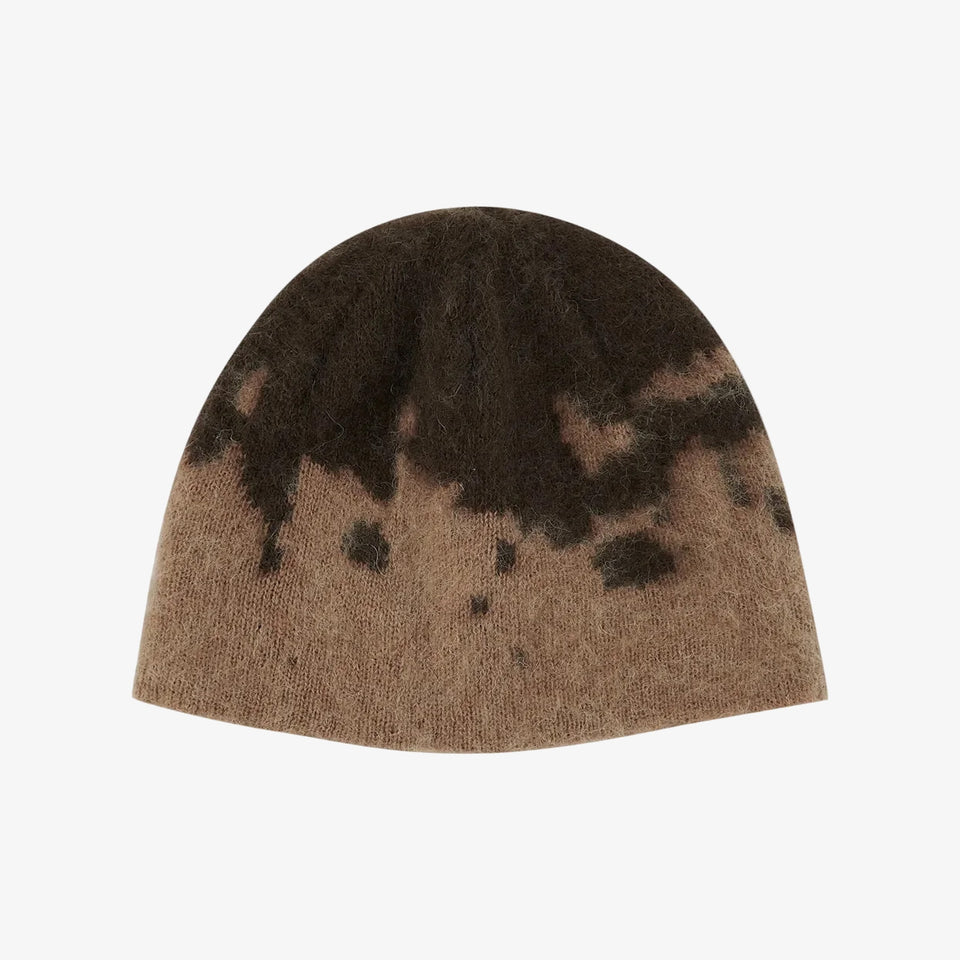 Mohair Splatter Beanie Taupe