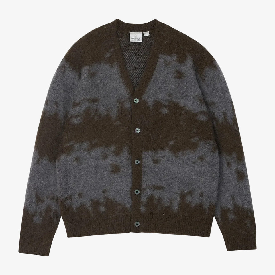 Mohair Splatter Cardigan Slate