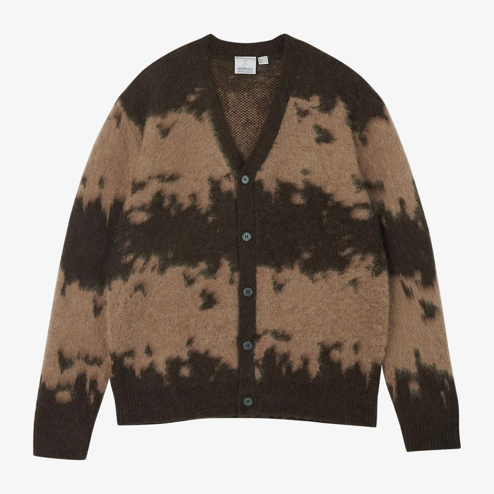 Mohair Splatter Cardigan Taupe