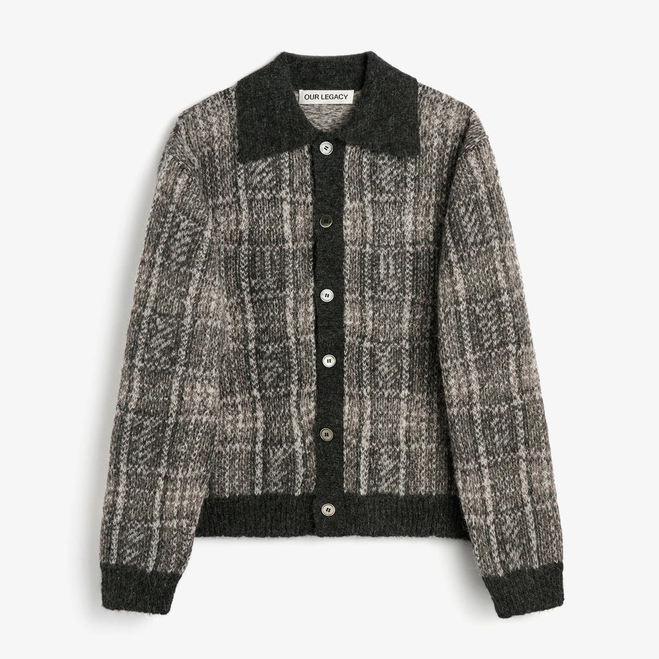 Evening Polo Grand Check Fuzzy Alpaca