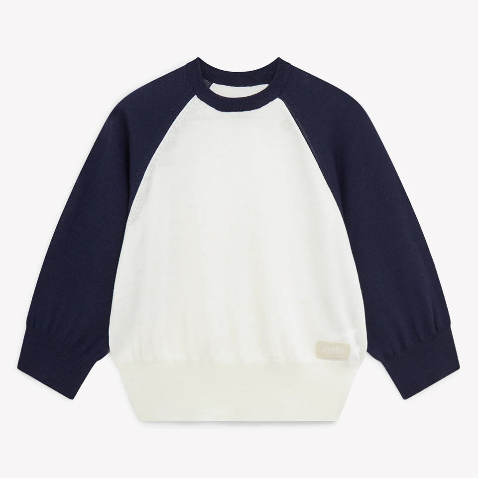 Baseball Crop Knitted Tee Blue