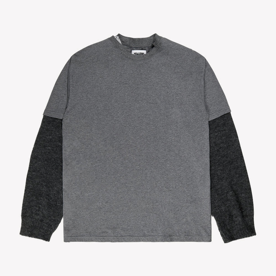 Trauma Knitted Long Sleeve Dark Melange