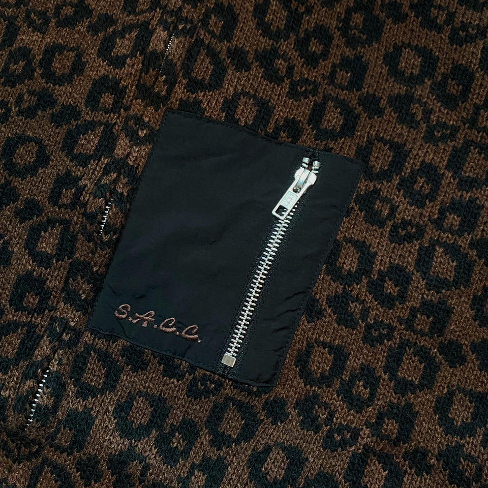 Knitted Leopard Tracktop