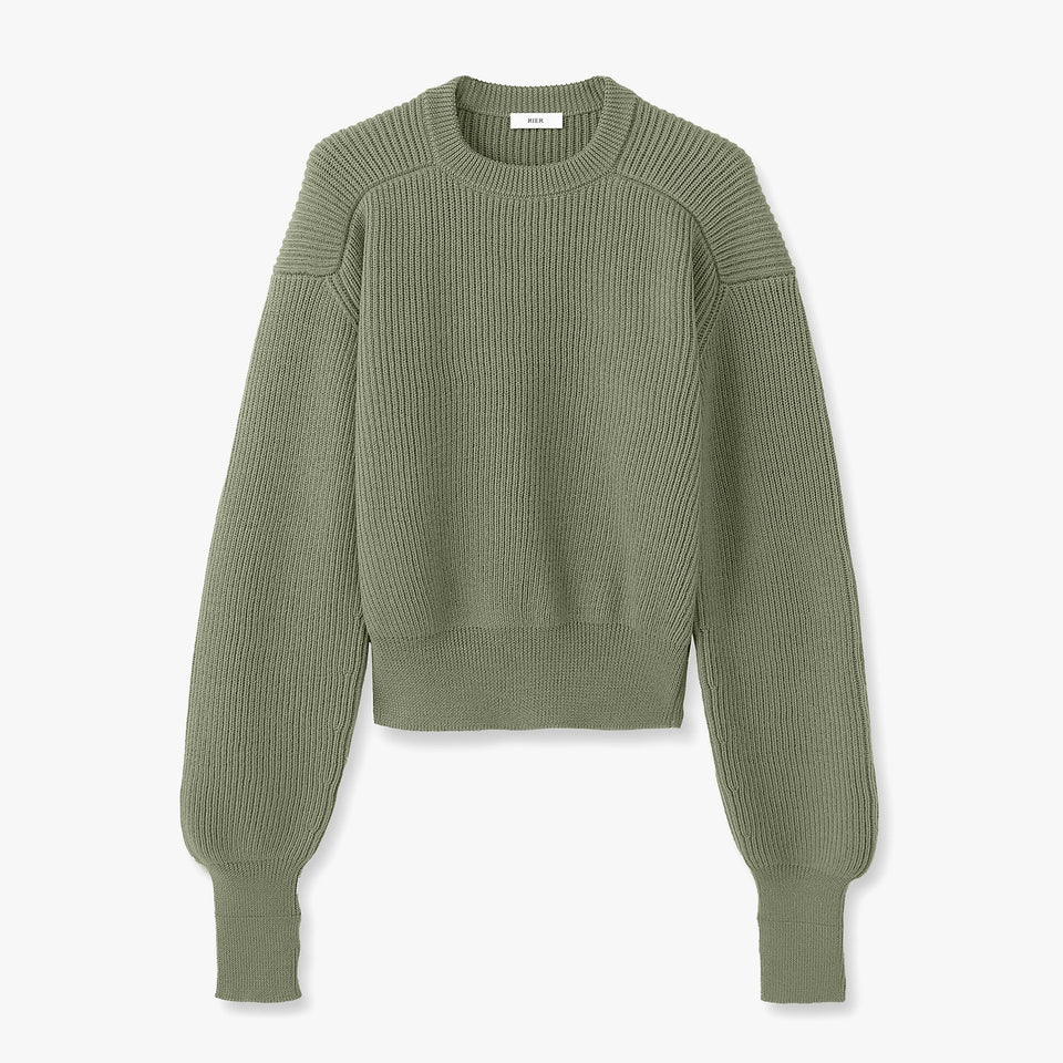 Roundneck Utility Sauge Knit
