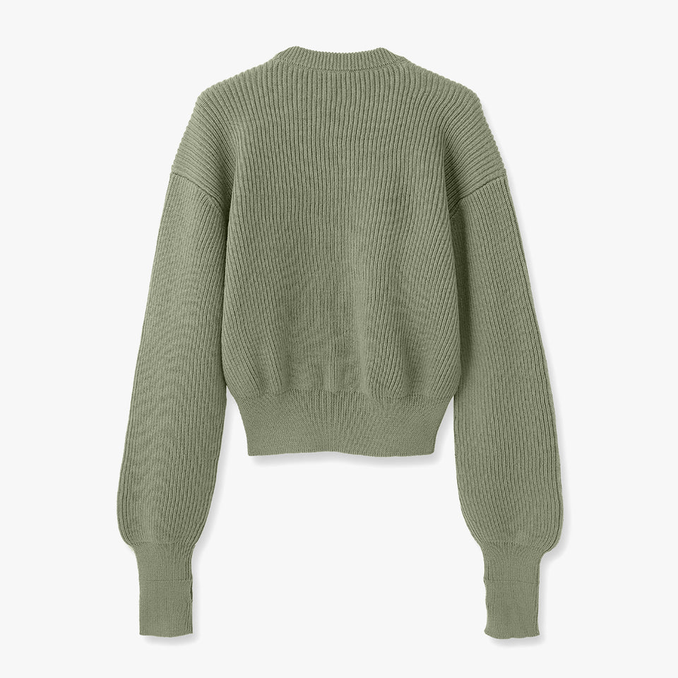 Roundneck Utility Sauge Knit