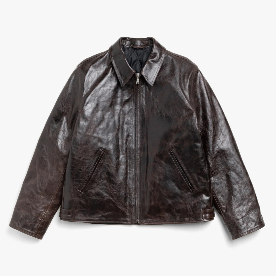 Garage Leather Jacket Dark Brown