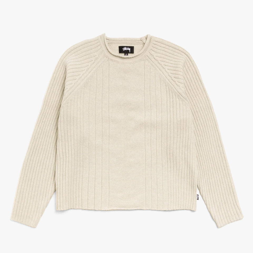 Merino Roll Neck Sweater Natural