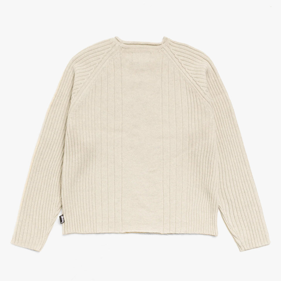 Merino Roll Neck Sweater Natural