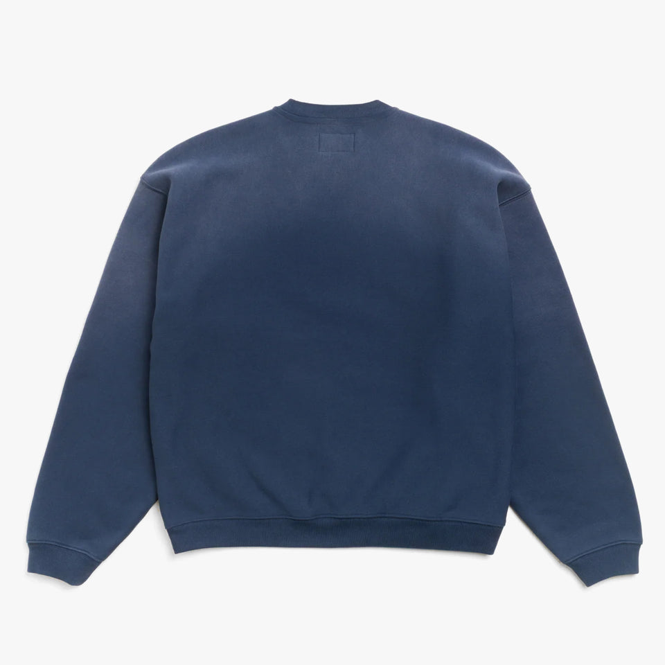 Sun Faded Oversized Crew Navy