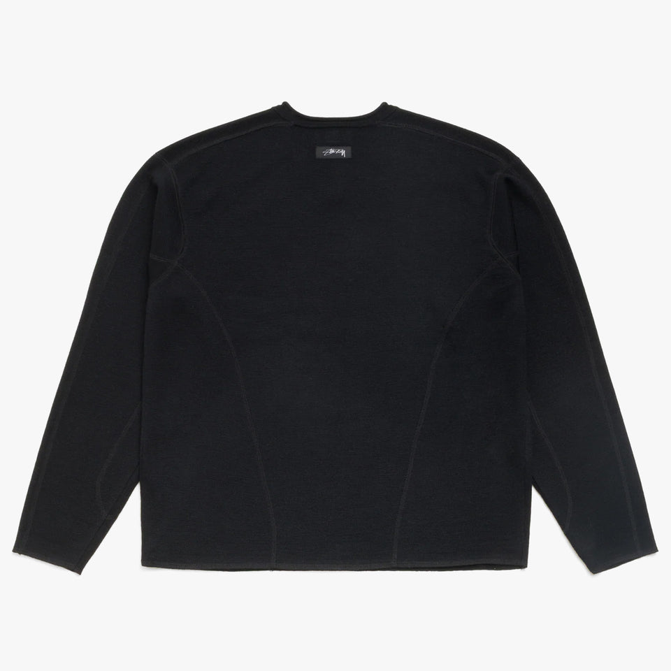 Wave Knit Sweater Black