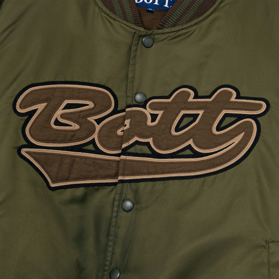 Nylon Varsity Jacket Olive
