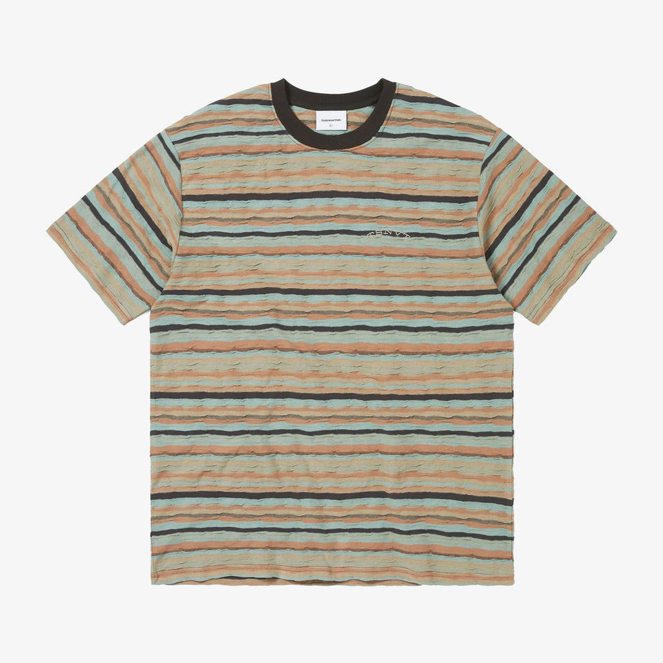Wave Jacquard Tee Burnt Orange