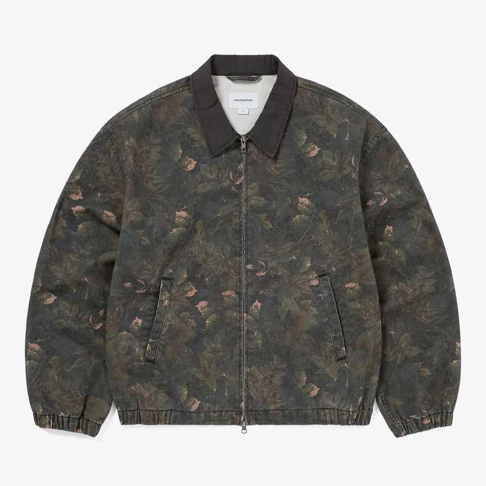 Denim Blouson Jacket Flower