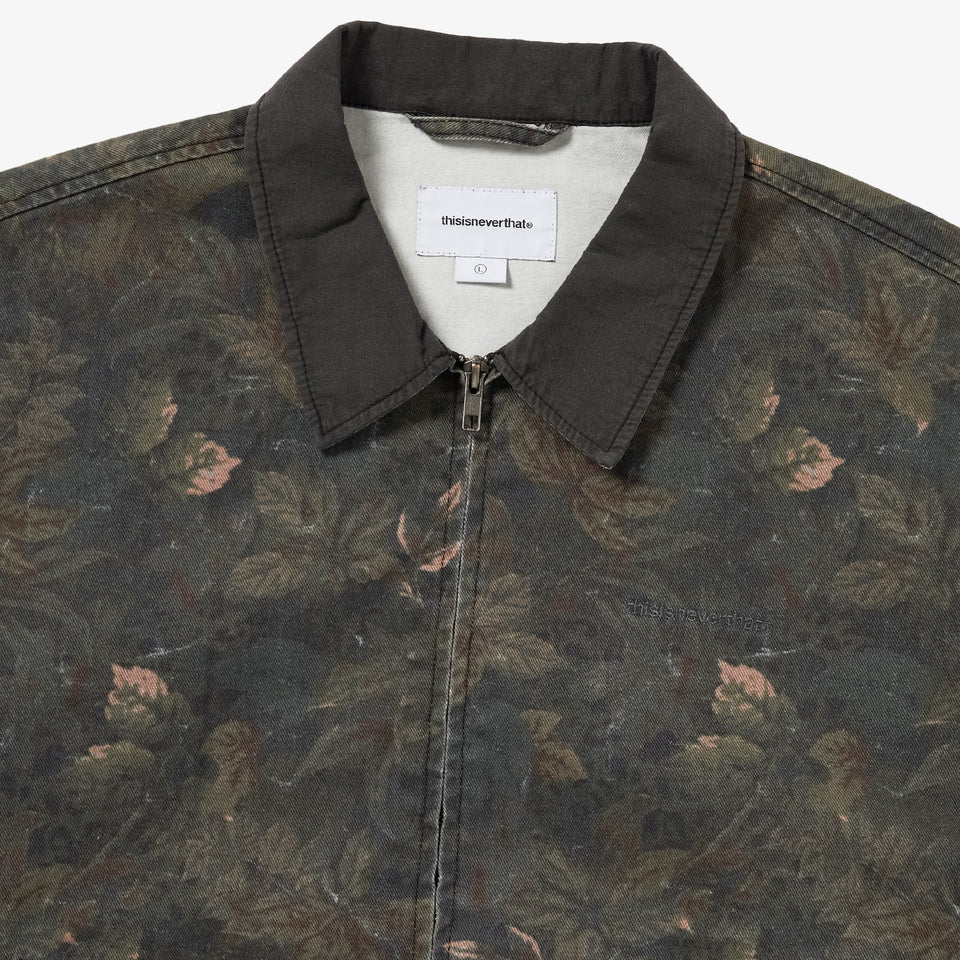 Denim Blouson Jacket Flower