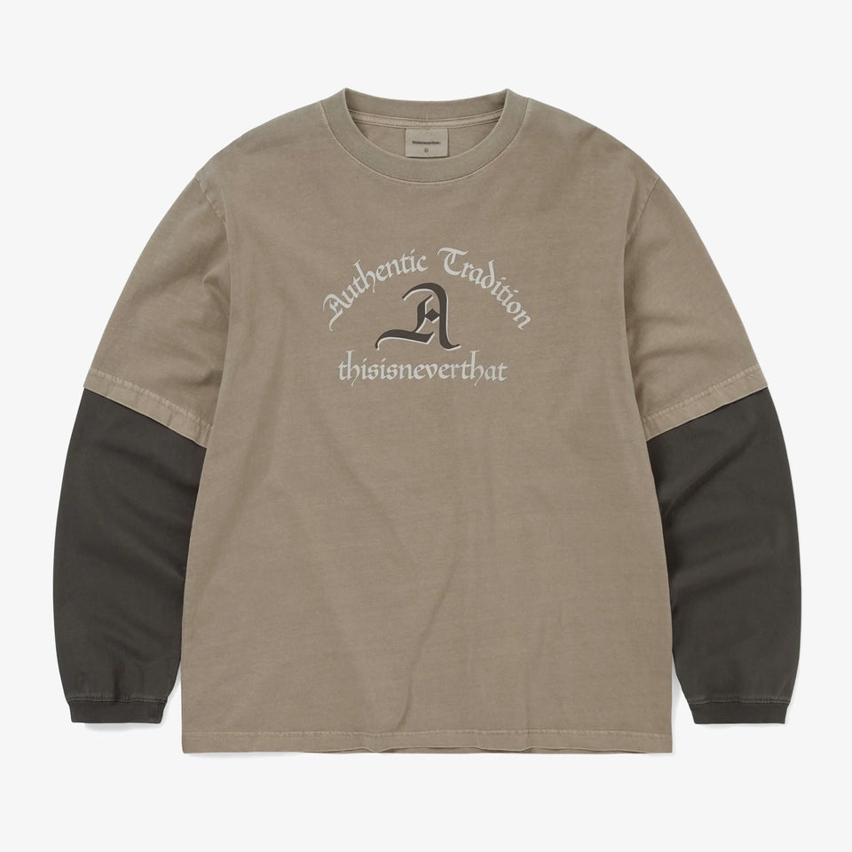Layered LS Tee Desert Gray