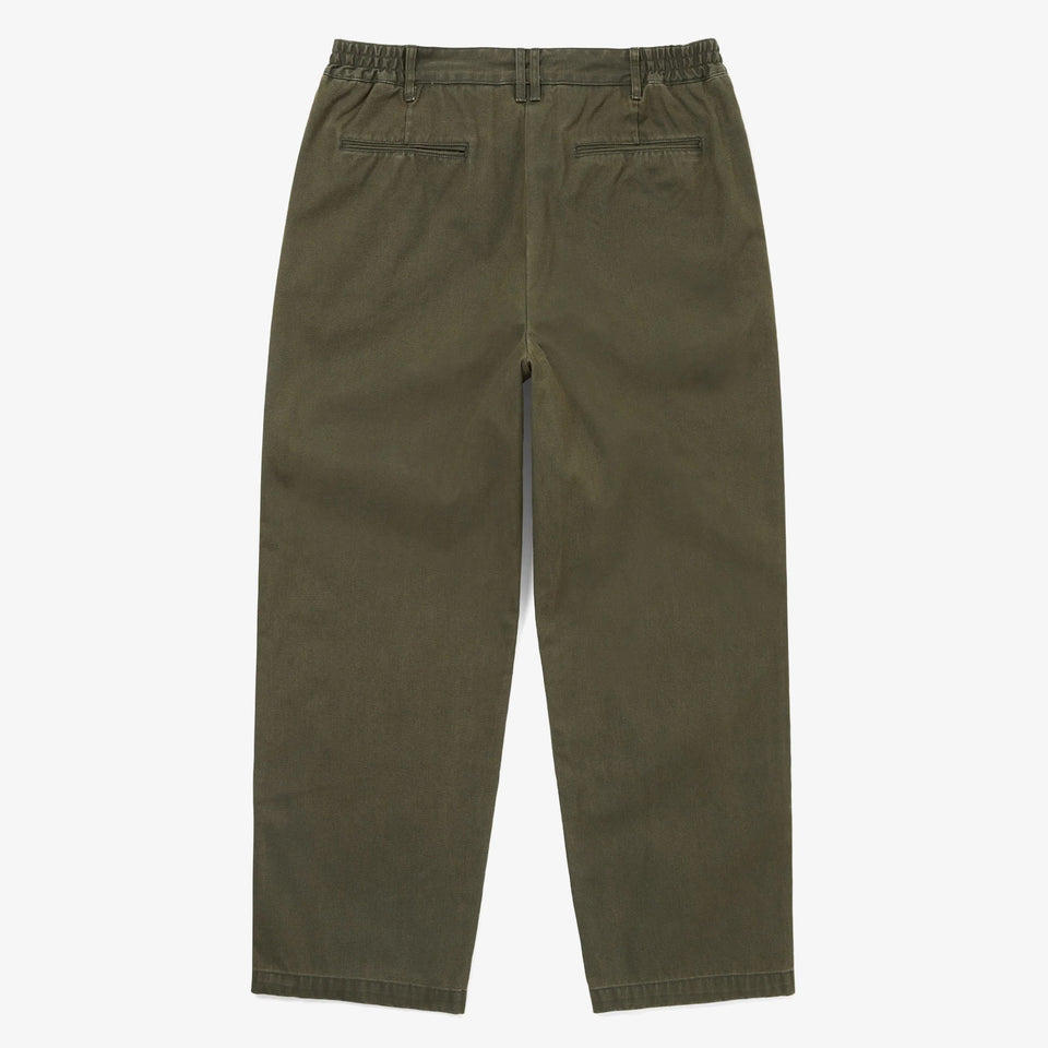 Double Pleated Wide Pant Olive