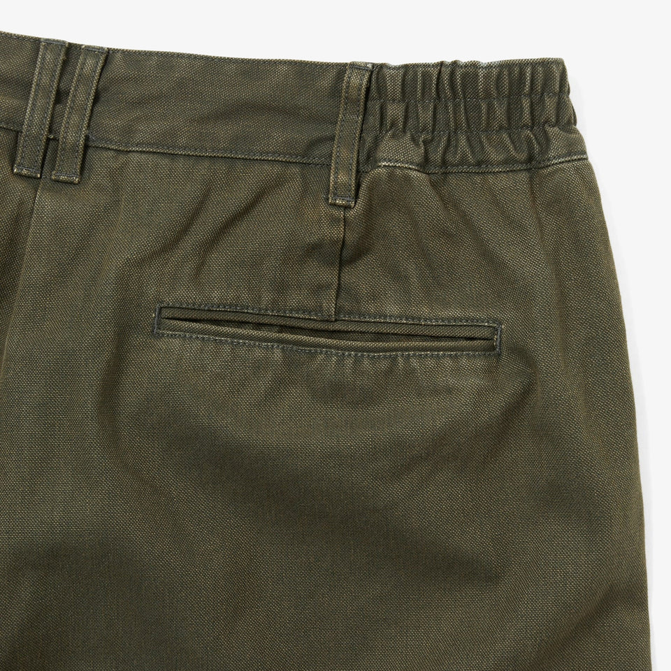 Double Pleated Wide Pant Olive