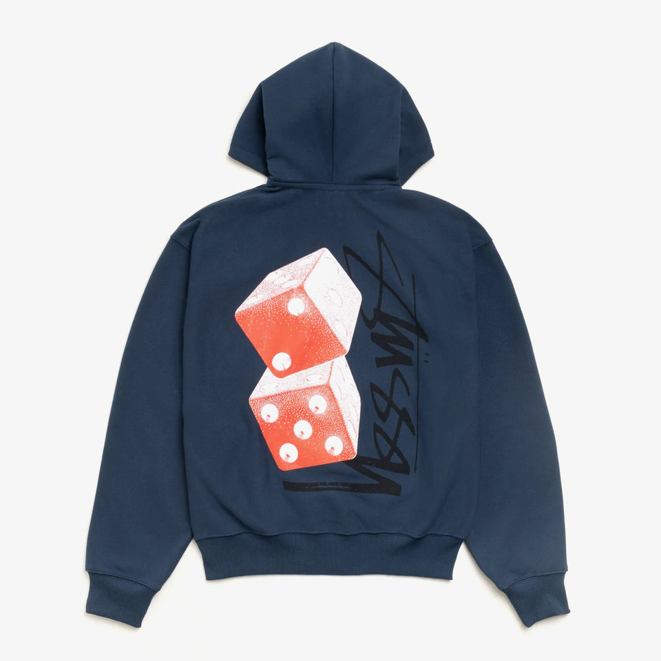Tall Dice Zip Hood Navy