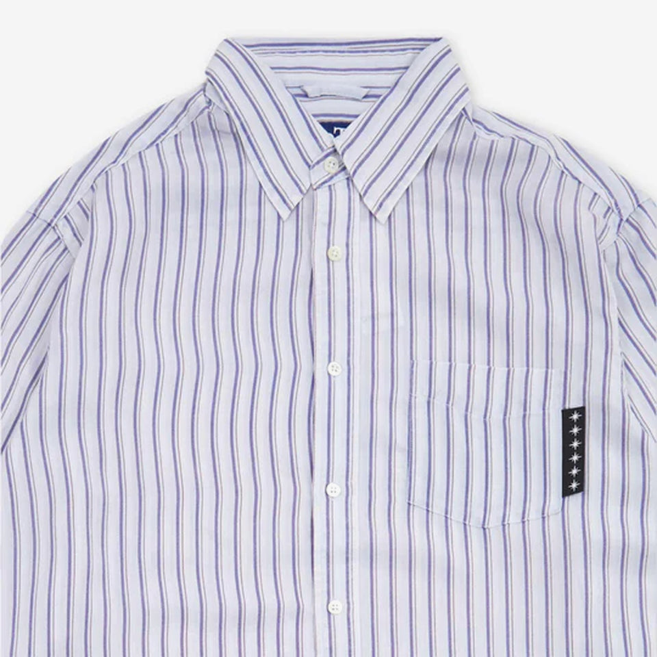 Printed Striped Shirt Blue
