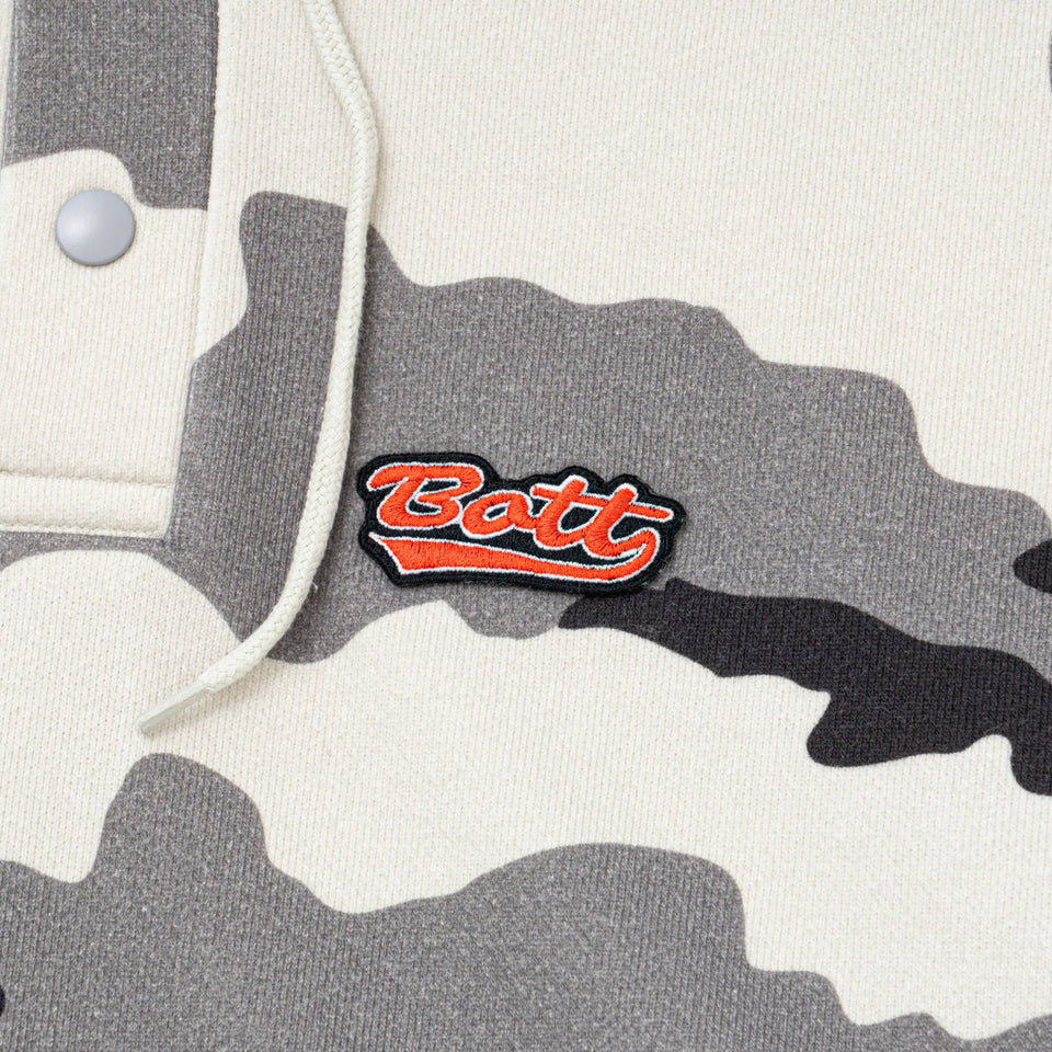 Henley-neck Camo Hoodie