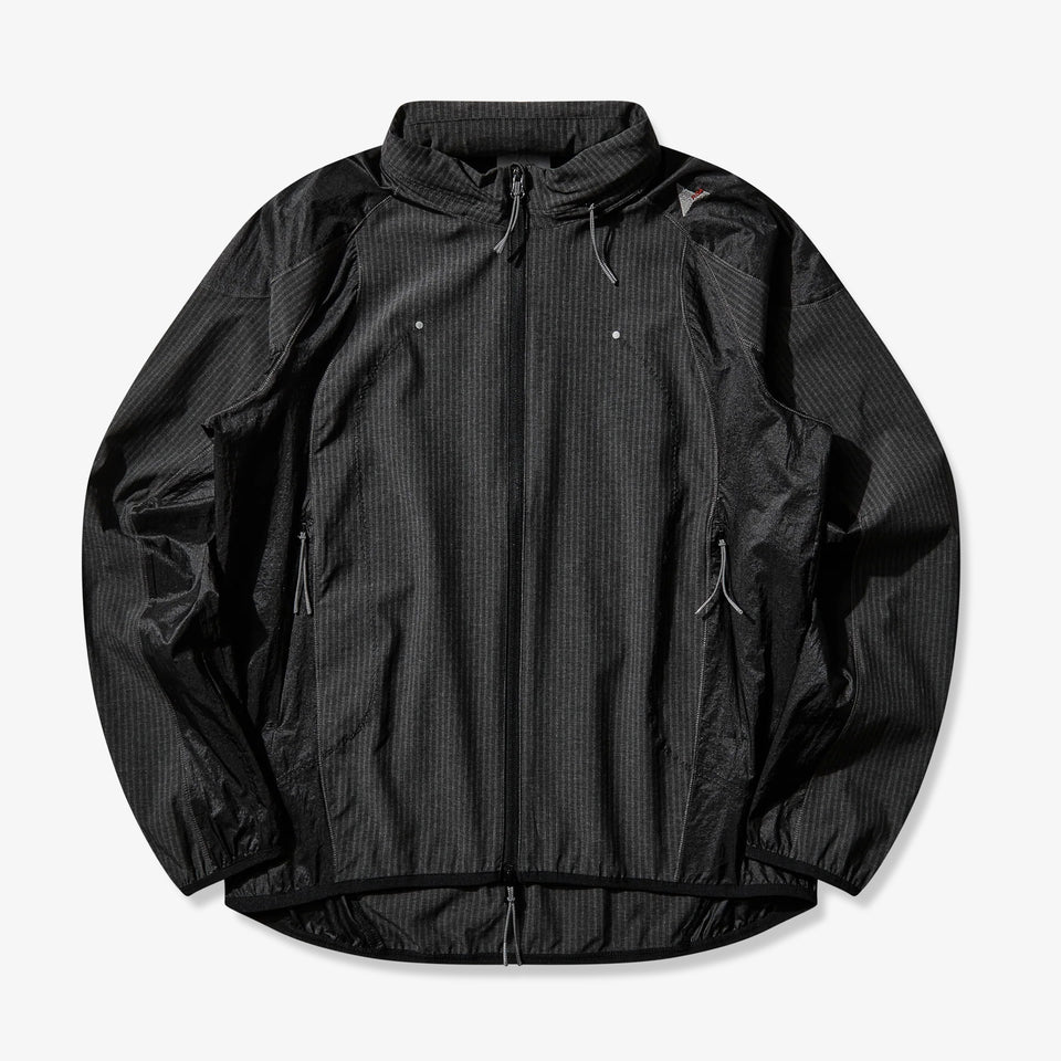 Numb Pinstriped Hooded Wind Jacket
