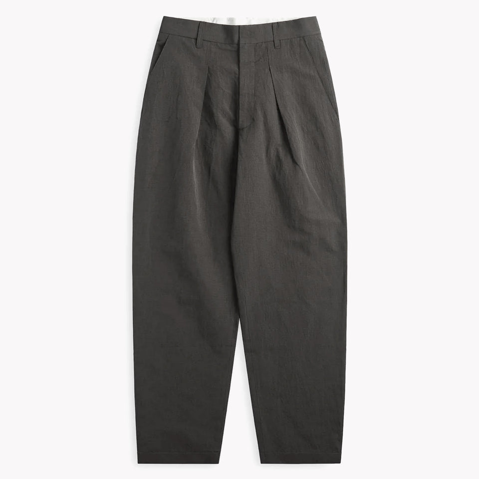 Fold Wool Tailored Pants Dark Grey