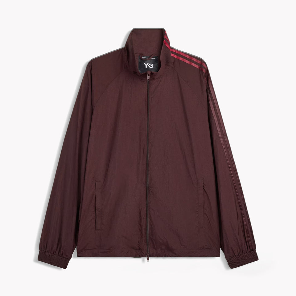 Nylon Track Top Burgundy