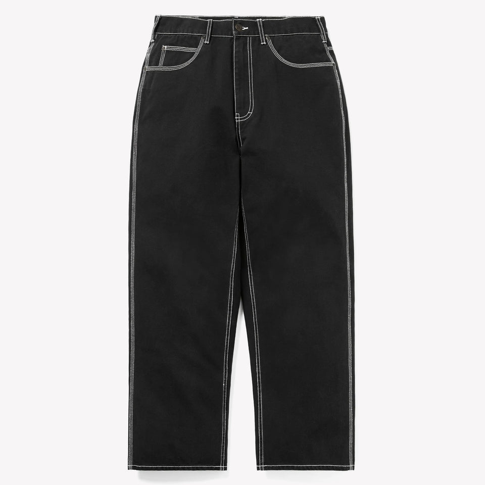 Contrast Stitch Pant Black