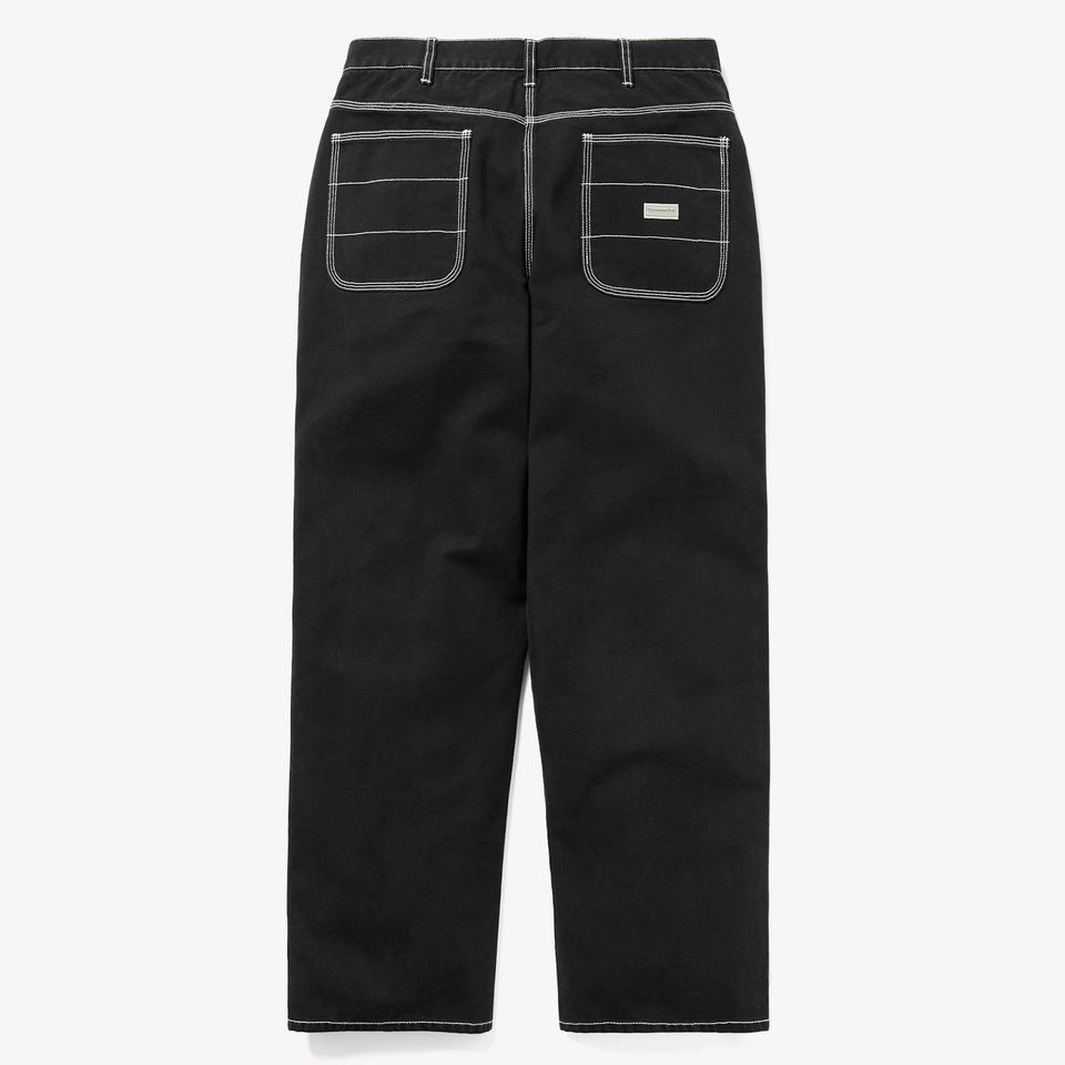 Contrast Stitch Pant Black