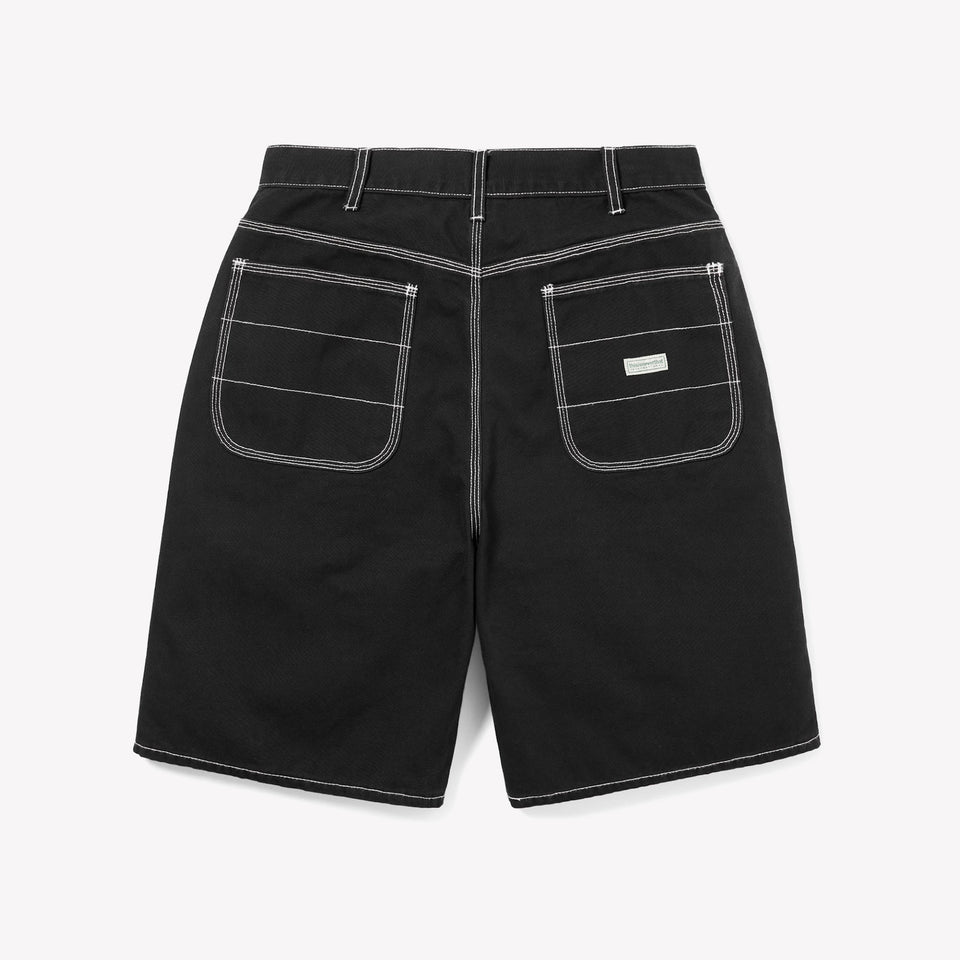 Contrast Stitch Short Black