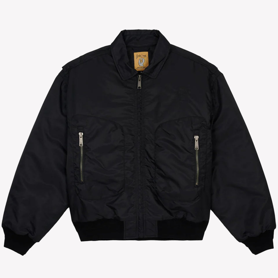 Embroidered 3D Flight jacket Black