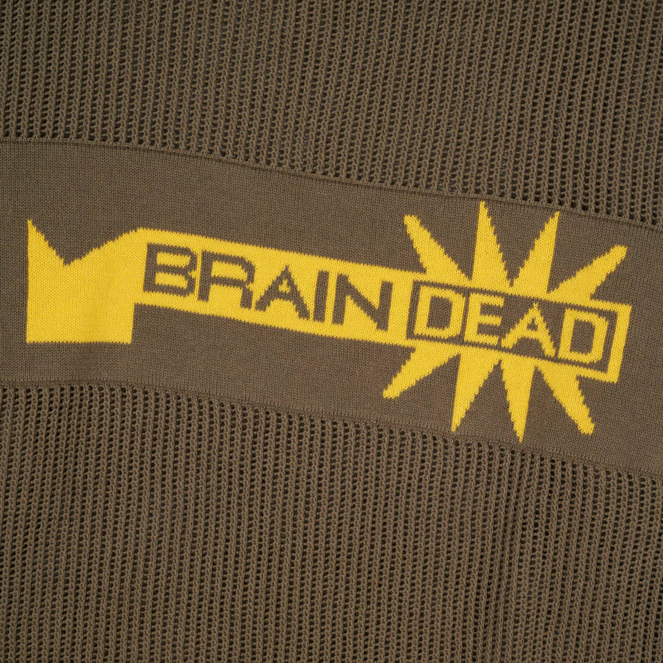 Long Sleeve Mesh Sweater Green