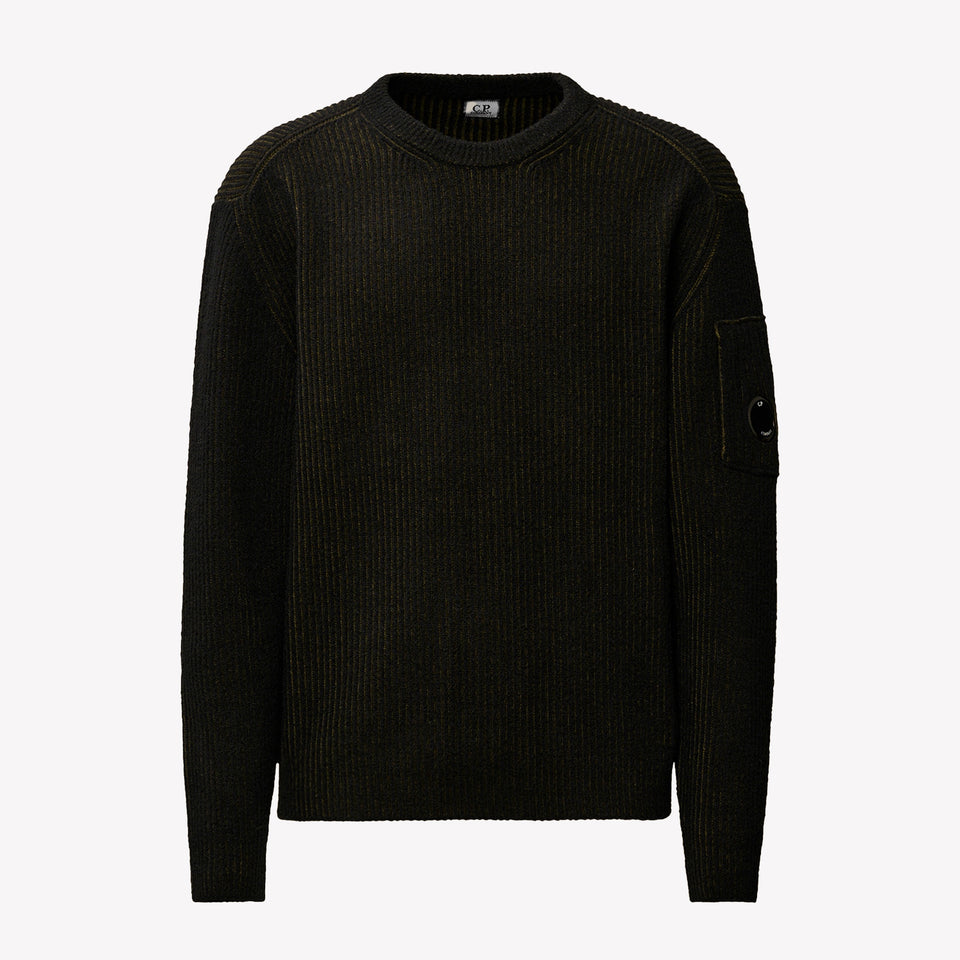 Knit Crew Neck Capers Black/Green