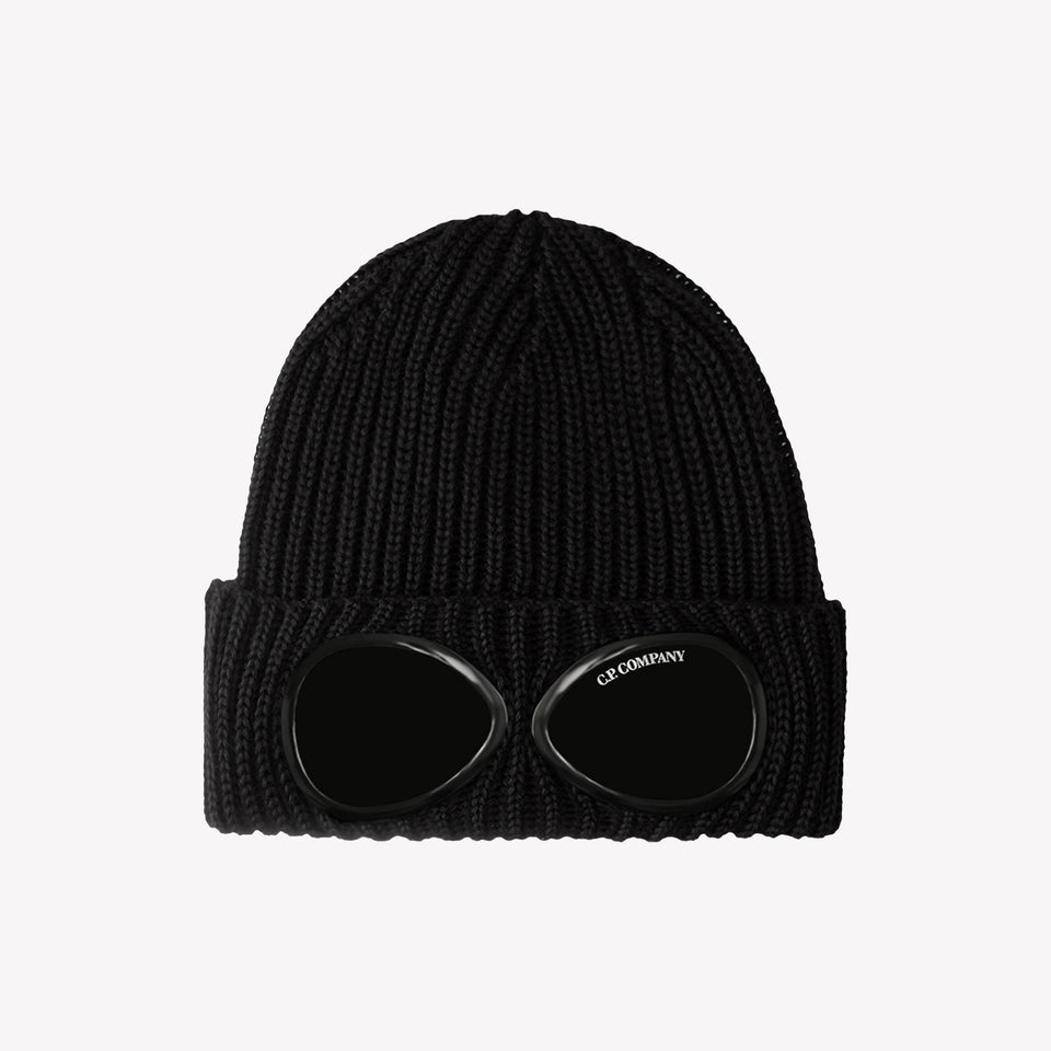 Extrafine Merino Wool Goggle Beanie Black