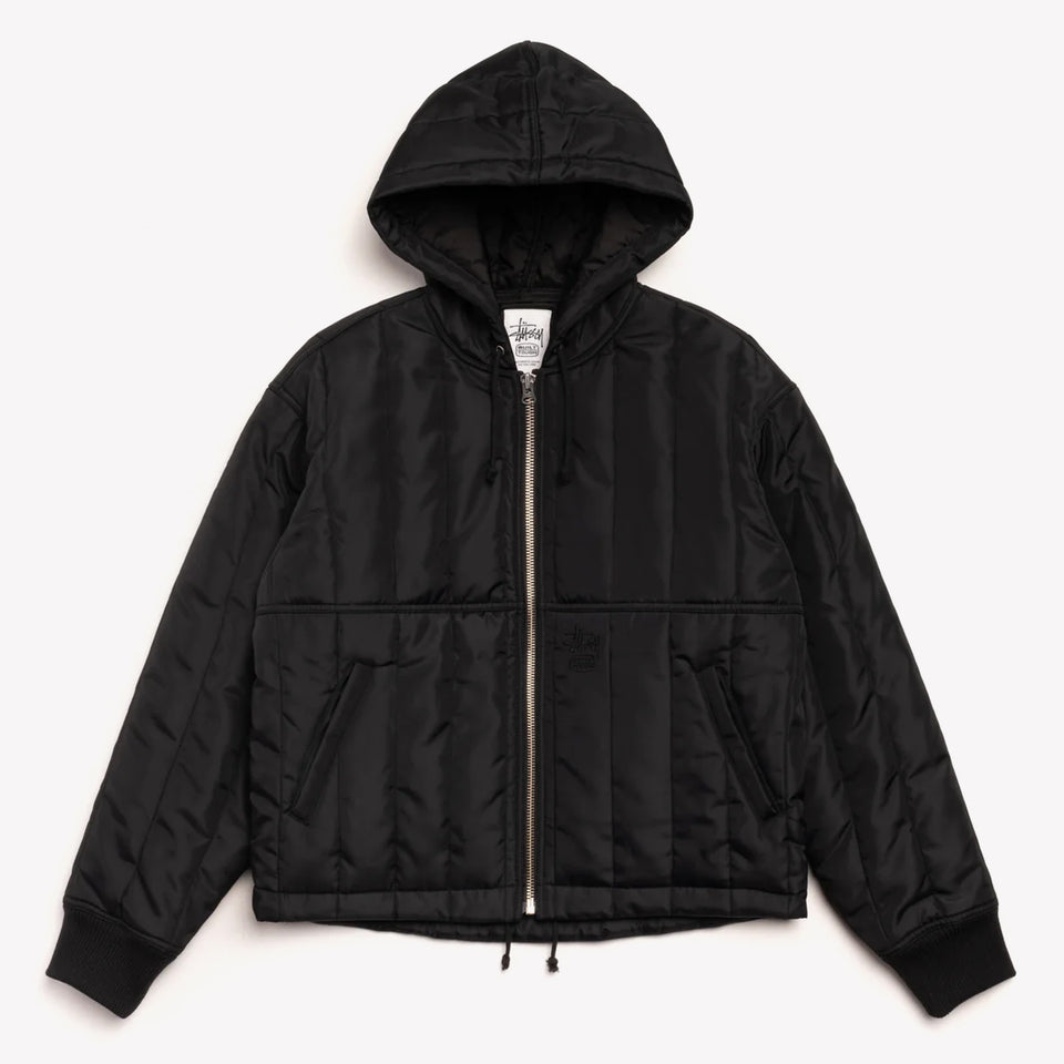 Work Jacket Quilted Nylon Black