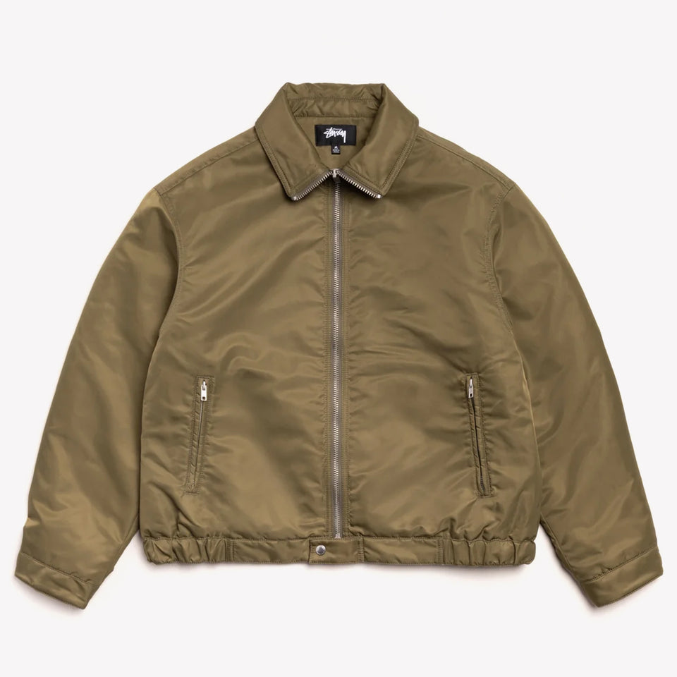 Pile Line Zip Jacket Olive