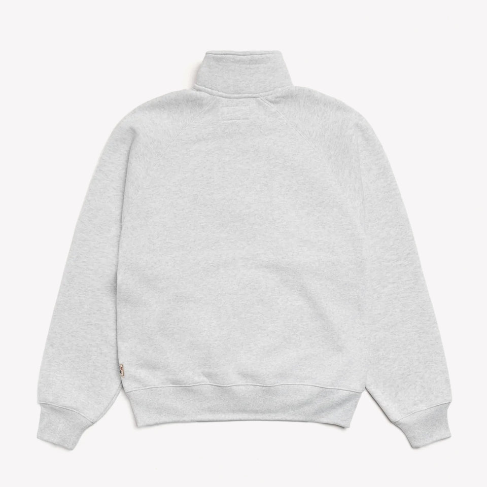 Fleece Raglan Zip Mock Ash Heather