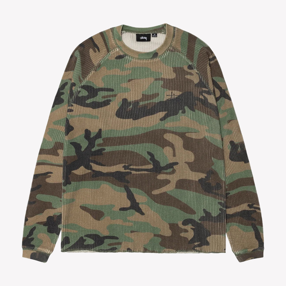 Raglan Thermal Basic Stock Knit Woodland Camo