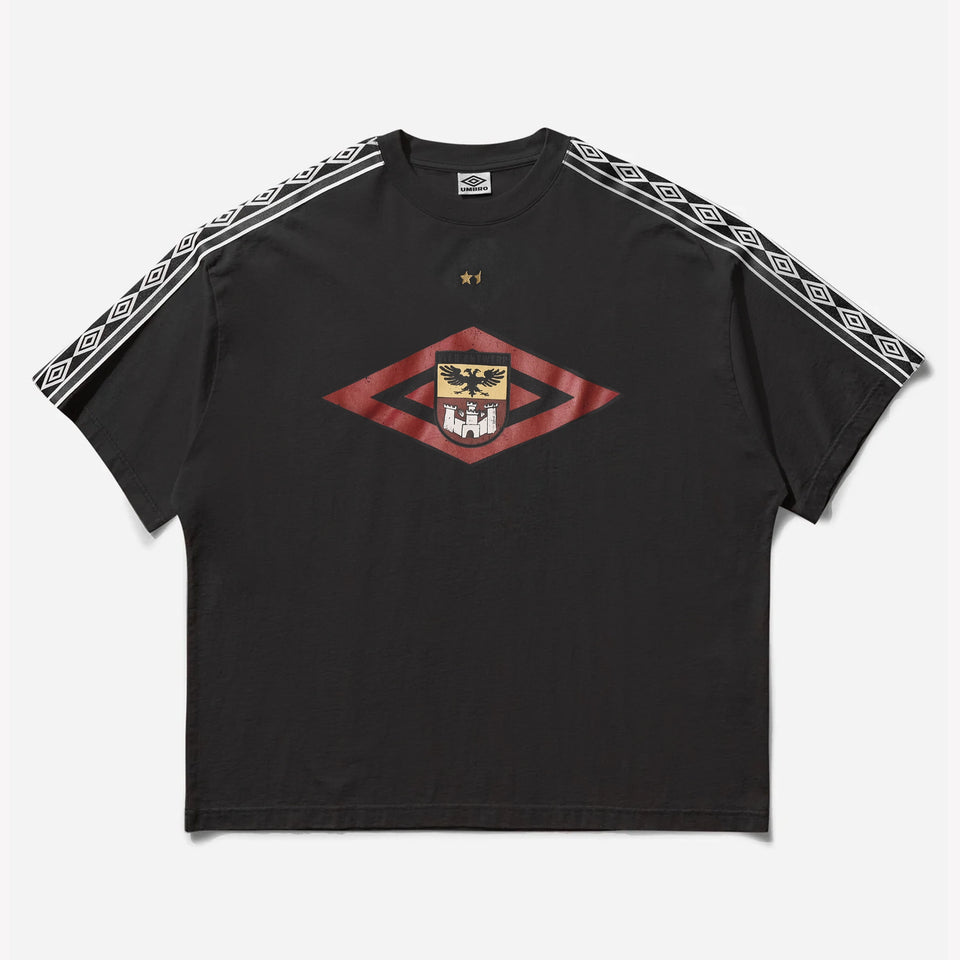 VIER X Umbro OG Tape T Shirt Washed Black