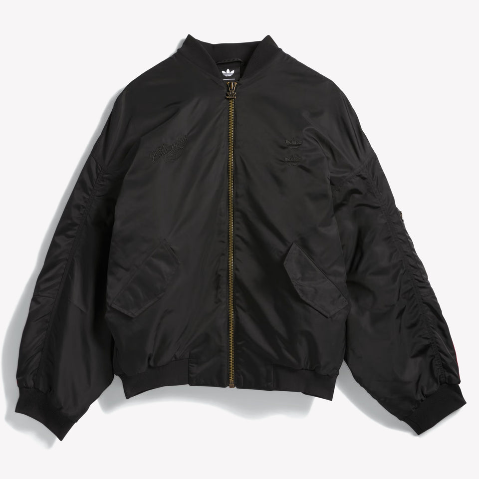 x Willy Chavarria Satin Bomber Black